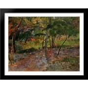 Tropical Landscape, Martinique 36x28 Large Black Wood Framed Print Art by Paul Gauguin
