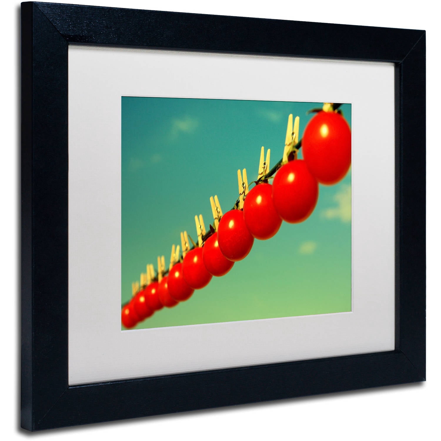 Trademark Fine Art "Sundried Tomatoes" Canvas Art by Beata Czyzowska Young, White Matte, Black Frame