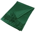 thumbnail image 3 of TZ Promise Women Dark Green Pashmina Shawl and Wrap Soft Solid Color Scarf with Fringes, 3 of 5