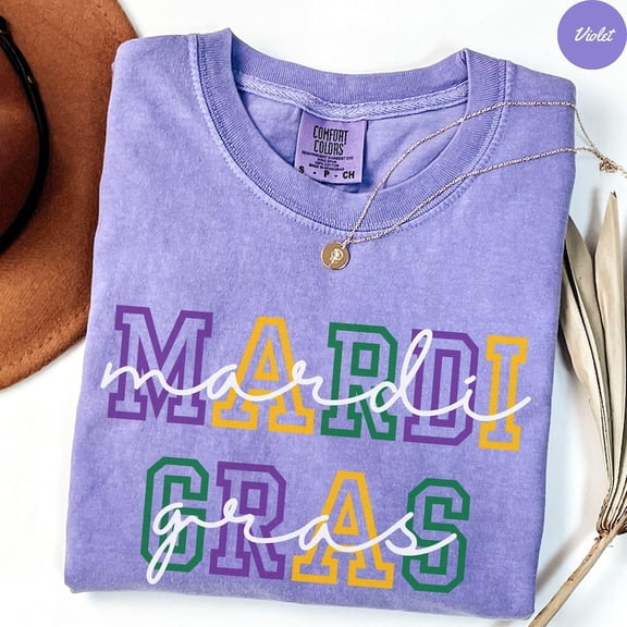 Comfort Colors Mardi Gras Shirt, Fat Tuesday Tee, Mardi Carnival Unisex Tshirts