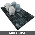 thumbnail image 4 of Drymate Coffee Maker Mat, (Coffee Station Bar Accessory) Protects Kitchen Countertops From Spills, Stains & Scratches, Absorbent, Waterproof, Washable (USA Made) (12” x 20”) (Java Chalkboard), 4 of 6
