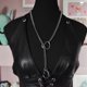 thumbnail image 5 of Collar de cadena con anilla en forma de corazón para mujer Yashi Acero inoxidable Estilo punk rock Ajustable Hecho a mano Color negro, 5 of 5