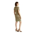 thumbnail image 2 of LAUREN RALPH LAUREN Womens Green Knit Ribbed Printed Short Sleeve Crew Neck Above The Knee Sweater Dress XL, 2 of 4
