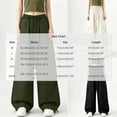 thumbnail image 2 of MexChoioe Womens Elastic Waist Drawstring Wide Leg Cargo Pants Adjustable Cuff Multi Pocket Outdoor Cargo Trousers, 2 of 5