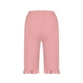 thumbnail image 4 of Plus Size Womens Pants Elastic Waist Straight Leg Women Casual Loose Lightweight Drawstring Pants with Pockets Pink XL, 4 of 5