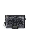 thumbnail image 2 of Pre-Owned Logo Wristlet Clutch PVC Over Quilted Tweed Large By Rebag, 2 of 8