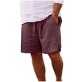 thumbnail image 3 of Axiiglly Shorts for Men Drawstring Rivet Trim Summer Work Pants Casual Loose Lightweight Solid Color Outdoor Pants S-5XL, 3 of 8