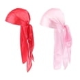 thumbnail image 4 of 2 Piezas Bandana Turban Sunnimix Rojo + Rosa, 4 of 5
