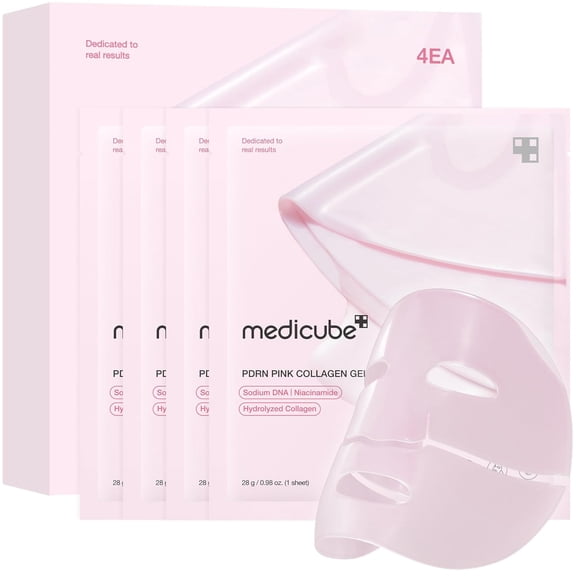 Medicube PDRN Pink Collagen Gel Masks, 4 Pack
