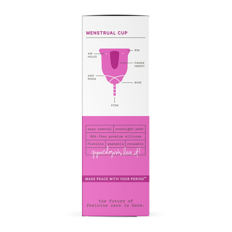 The Honey Pot Company, Silicone Menstrual Cup, BPA Free, Size 1 for  Light-Medium flow, 1ct 