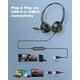 thumbnail image 4 of Auriculares USB New bee con micrófono para PC con cable USB-A y USB-C, 4 of 8