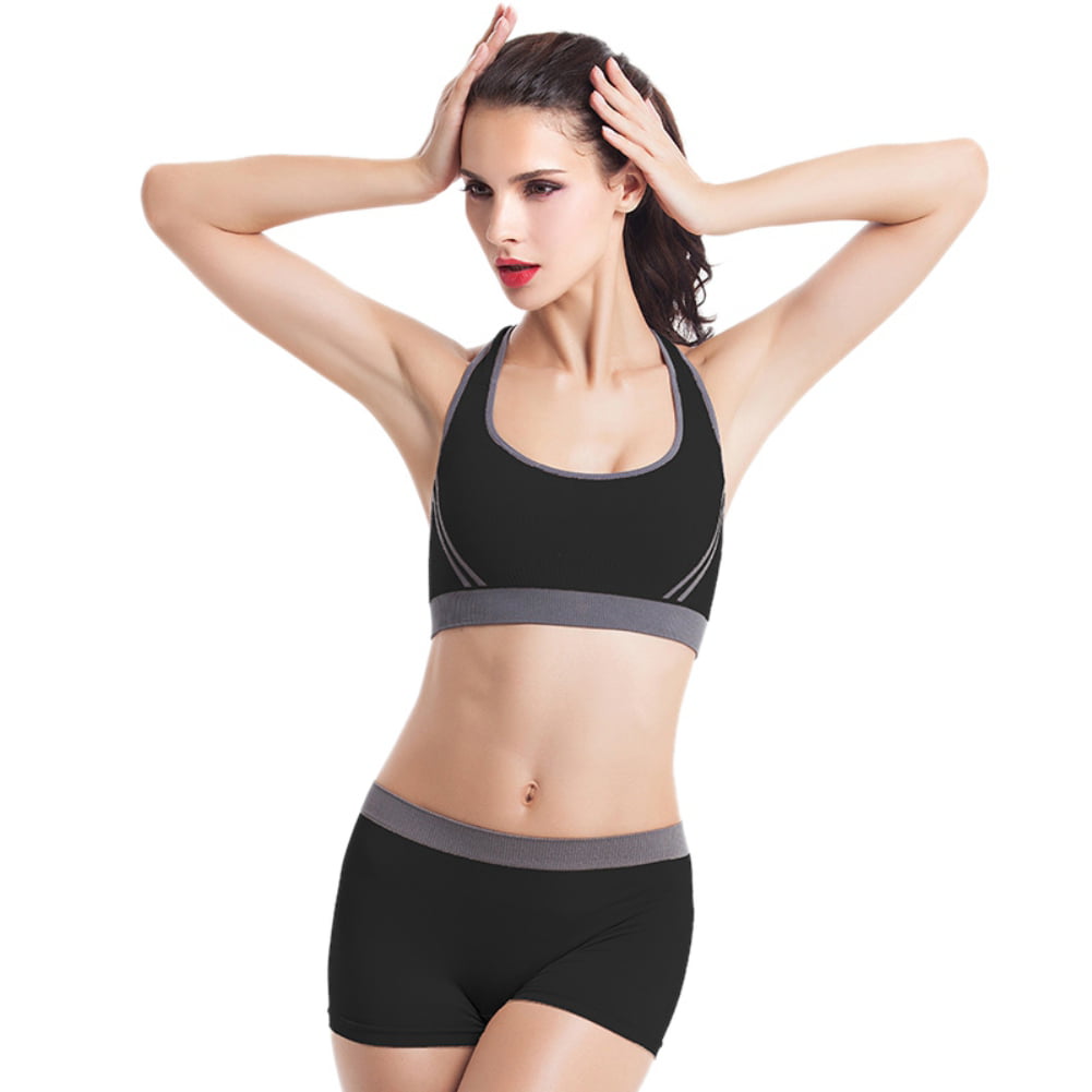 Summer 2 Pcs Women Sports Bra and Tight Shorts Set Gym Athletic Legging  Workout Outfits