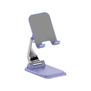 Mobile Phone Stand Universal Folding Tablet Holder for Desk Adjustable Lazy Phone Stand for Watching Videos Gaming Video Calls Aluminum Phone Dock with Rubber Pads Case Friendly Up to 19mm