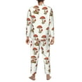 thumbnail image 5 of Bingfone Men'S Pajama Set 2 Piece Loungewear Pjs, Long Sleeve With Pajama Pants-Mushroom, 5 of 9