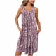 thumbnail image 2 of Camisón de mujer con estampado y bolsillos, sin mangas, plisado, cuello redondo, 2 of 7
