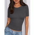 thumbnail image 2 of Remera PRETTYGARDEN 2025 para Mujer de Punto Acanalado Ajustada, 2 of 6