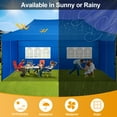 thumbnail image 6 of COBIZI 10x20 Heavy Duty Pop up Canopy Tent with 6 sidewalls Easy Up Commercial Outdoor Canopy Wedding Party Tents for Parties All Season Wind & Waterproof Gazebo with Roller Bag,Blue(Frame Thickened), 6 of 11