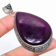 thumbnail image 2 of Natural Purple Labradorite Gemstone 925 Sterling Silver Pendant 2.64", 2 of 2