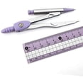 thumbnail image 2 of 7 Pieces Student Math Geometry Tool Set Drawing Compass (Pink), 2 of 7