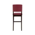 thumbnail image 5 of Pemberley Row Faux Leather Dark Red Bar Stool Rectangular Foam Padded Seat 30" Unassembled, 5 of 10