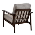 thumbnail image 6 of Roomfitters Home Accent Chair - Mid-Century Modern Upholstered Lounge Arm Chair with Solid Wood Frame & Soft Cushion for Living Room, Bedroom, Balcony, Taupe, 6 of 9