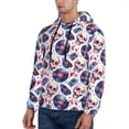 thumbnail image 3 of Sikiie record rock music Skull Men's Hoodie, Essentials Hoodie, Sweatshirt, Pullover Hooded Sweatshirt for Men-4X-Large, 3 of 7