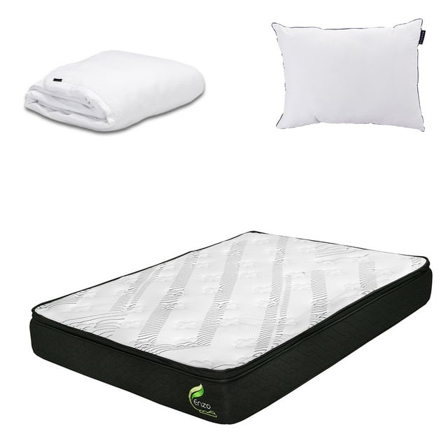 Colchón Queen Size DICASA Enzo + Almohada One + Protector Cloud