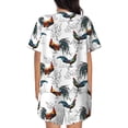 thumbnail image 3 of Bixox Women's Cool Chicken Printed Pajama Set 2 Piece Lounge Set Top and Shorts Soft Pajamas, Shorts with Pockets, 3 of 7