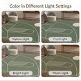 thumbnail image 7 of ODIKA 3'x5' Washable Area Rug Olive Green Geometric Elegance with Art Vibes Sleek Curves and Accents for a for Hallway, Laundry Room, Non-Slip, Flatweave, Easy Care, 7 of 7