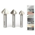 thumbnail image 2 of 4.5-50mm 3 Flute 90 Degree HSS Countersink Chamfering Tool Drill Bits Chamfer, 2 of 4