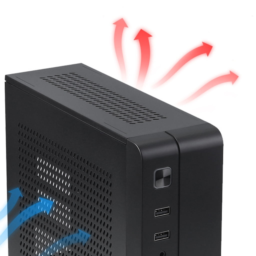 MX02 Mini PC Chassis Mini ITX Chassis HTPC PC Case Support 2.5in Solid Disk Enhances Heat Dissipation and Space Saving