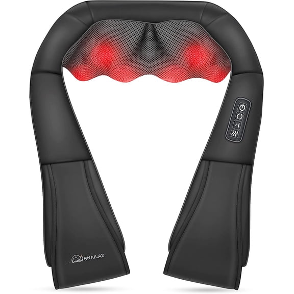 Shiatsu Neck and Shoulder Massager - Back Massager with Heat, Deep Kneading Electric Massage Pillow for Neck, Back, Shoulder,Foot,Body