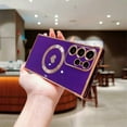 thumbnail image 2 of Compatible with Samsung Galaxy S25 Ultra Magnetic Protective Case Electroplating Soft TPU Shell with Cute Love Heart - Dark, 2 of 5