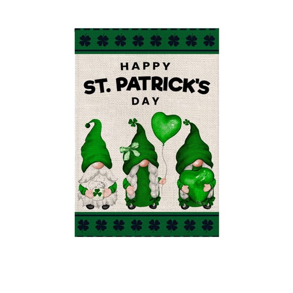 Seasonal Garden Flags Holiday Shamrocks Decorative Flag Uniques Green Printed 30×45cm/11.81×17.72In Suitable for Outdoor Decoration