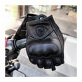 thumbnail image 7 of Summer Motorcycle Fingerless Gloves Accessories Goatskin Leather Half Finger Gloves Motocross Gant Moto Guantes Moto Verano (half black,XL), 7 of 7
