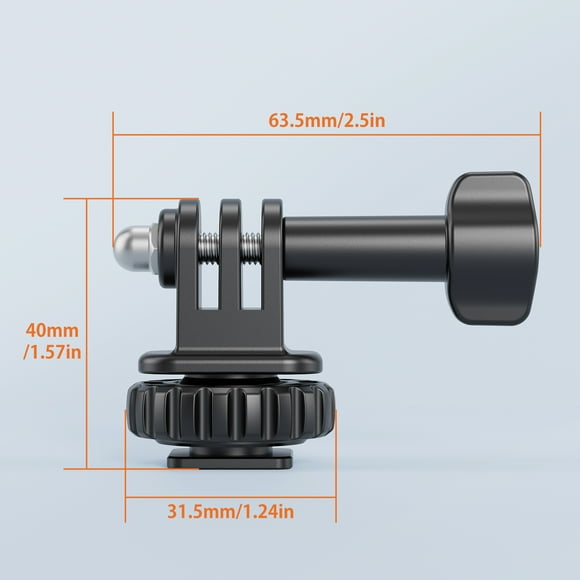 Cold Shoe Mount,Adapter Camera Screw 12/11/10/9/8 With Mount Adapter Cold Mount Screw Mount Adjustable Adapter 180° Adjustable Adapter 180° With 1/4 Adjustable With Inch Screw 1/4 Camera Cold