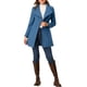 thumbnail image 2 of Abrigo largo de invierno con cinturón de manga larga y cuello de pie clásico para mujer INSPIRE CHIC XL gris oscuro azul, 2 of 7