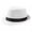 White, variant on Straw Fedora Hats For Men And Women Short Brim Summer Beach Hat Trilby Panama Sun Hats White