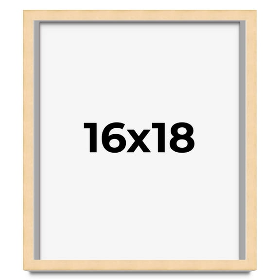 16x18 Shadow Box Frame Brown | 0.875 Inches Deep Real Wood Contemporary Shadowbox Display Frame |