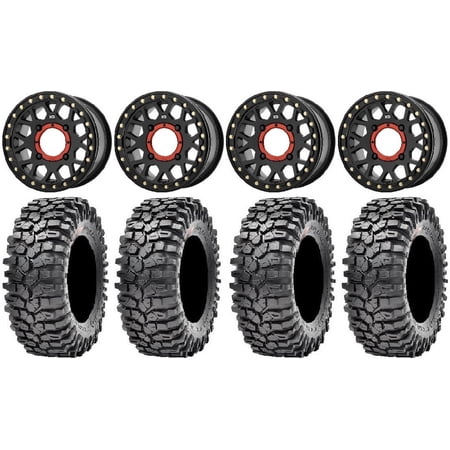 KS235 Grenade Beadlock 14 Wheels 32 Roxxzilla 396 Tires Can-Am Maverick X3 / Honda Pioneer 1000 / Talon