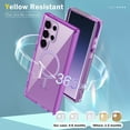 thumbnail image 7 of Dteck Built-in Screen Protector Case for Samsung Galaxy S24 Ultra,Compatible with Mag-Safe Slim TPU+PC Full-Body Stylish Shockproof Protective Transparent Cover,Darkpurple, 7 of 7