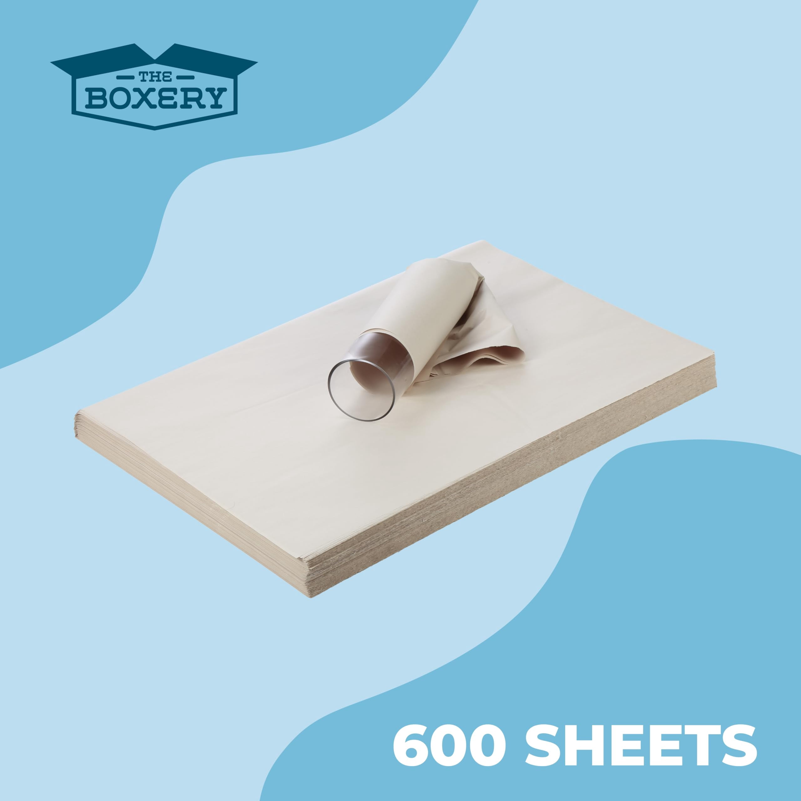 The Boxery Newsprint-Packing Paper Sheets for Moving (600 Sheets) 20"x 30"|Newspaper Wrapping Paper, Newsprint Paper, Shipping & Moving Supplies, Packing Materials, Moving Paper Wrap, Shipping Paper
