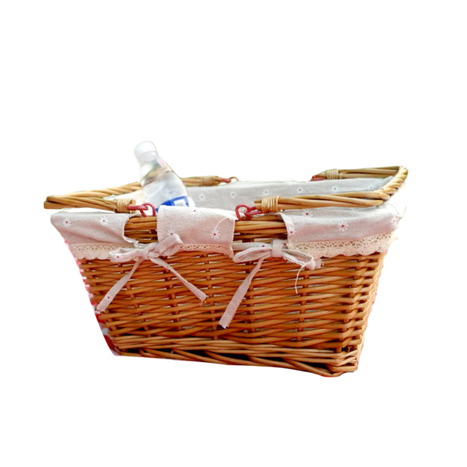 Storage Baskets for Storing Plastic Easter Eggs and Easter Sweets Natural Woven Picnic Basket Japanese Woven Basket with Lid Outdoor Picnic Basket 