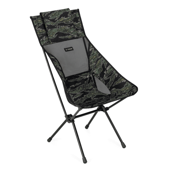 Helinox Sunset Chair Lightweight XRay Tiger Camo, High-Back, Compact, Collapsible Camping Chair, Multicam, with Pockets