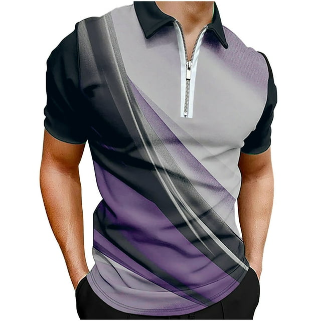 Birdeem T-Shirt à Manches Courtes Col en V Imprimé Décontracté pour Hommes