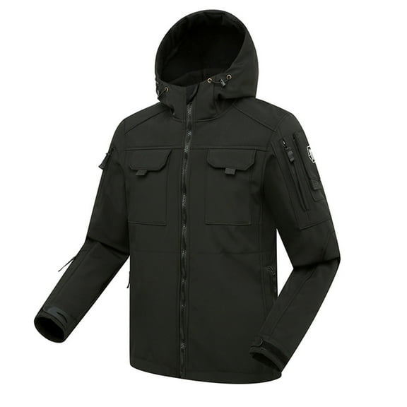JXMVOJ Men's Waterproof Rain Jacket Lightweight Mountain Sports Outdoor Trench Softshell Windproof Jacket for Hiking