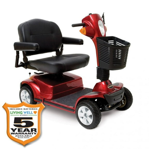 Pride Mobility Maxima 4-Wheel Scooter Red 500 lbs. Weight Capacity with Extended Warranty
