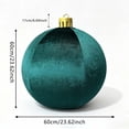 thumbnail image 3 of Large Velvet Inflatable Christmas Ornament Balls for Storefront Windows & Outdoor Holiday Decor Ball (60cm/23.62in), 3 of 7