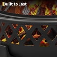 thumbnail image 6 of EastVita 36-Inch Outdoor Fire Basin With Spark Guard And Fire Poker., 6 of 6