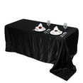 thumbnail image 4 of BalsaCircle Halloween 90" x 156" Black Rectangle Washable Decorative Satin Solid Tablecloth, 4 of 6